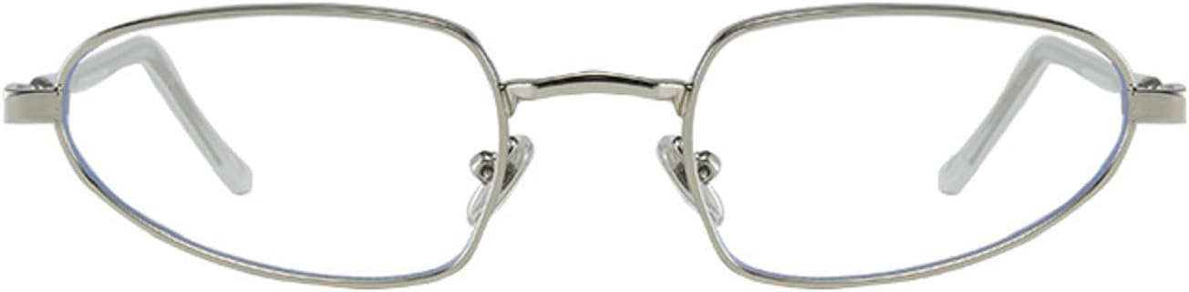 

Женские солнцезащитные очки в стиле панк с маленькой оправой, роскошная металлическая многоугольная оправа, солнцезащитные очки для женщин, защита от ультрафиолета UV400 63006 Melrose, Silver Clear