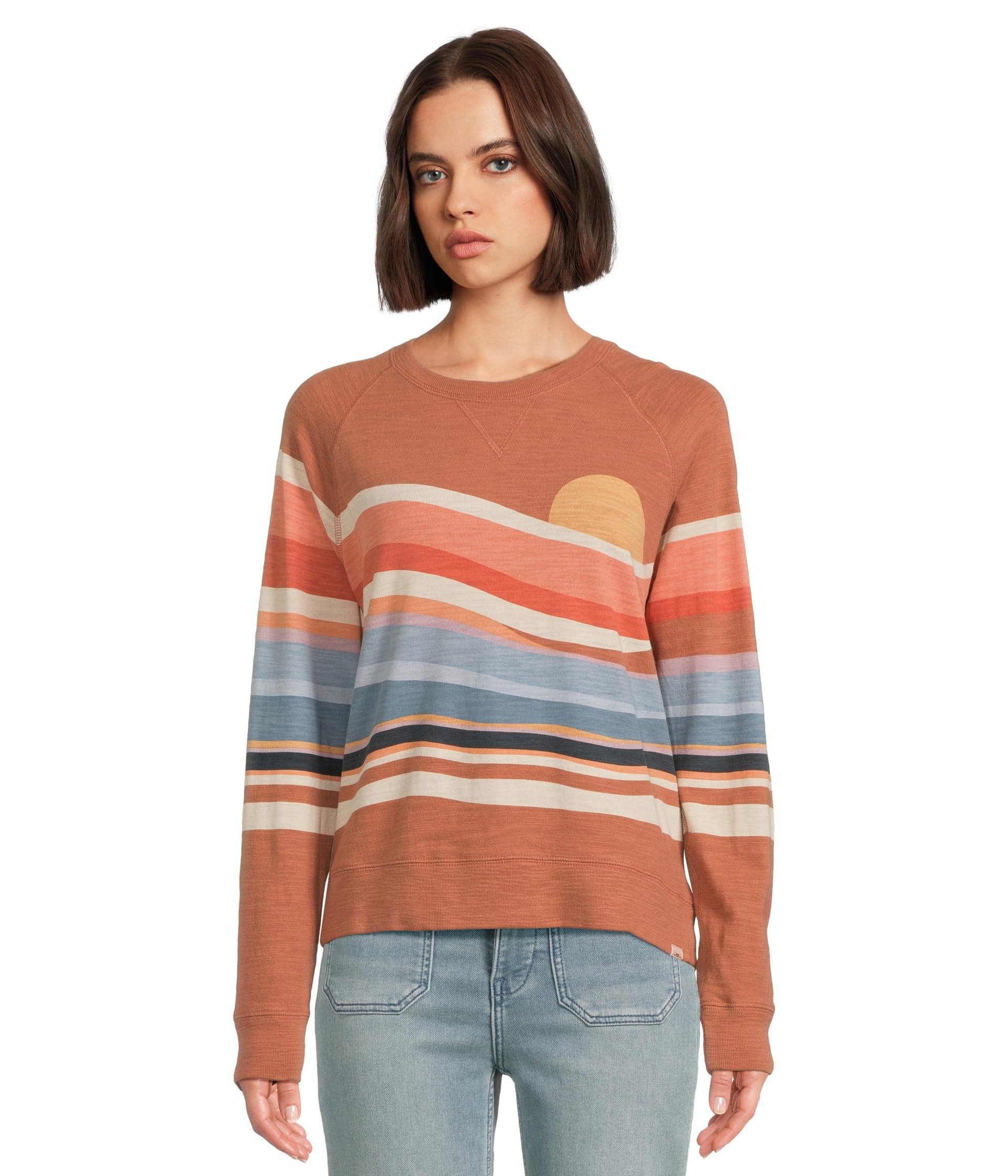 

Толстовка Faherty Sunwashed Slub Crewneck, цвет Autumn Spritz Soleil