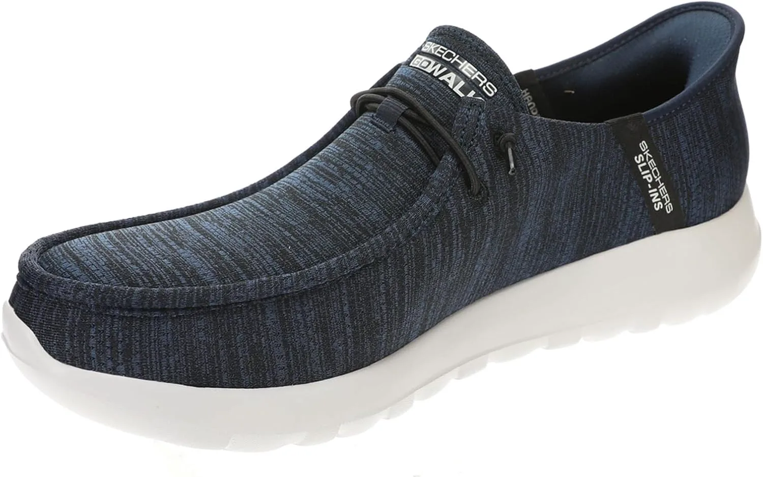 Мужские слипоны Skechers GoWalk Max - спортивные повседневные прогулочные туфли | Амортизирующая стелька с охлаждающей воздухом памятью формы, темно-синий — фото 2