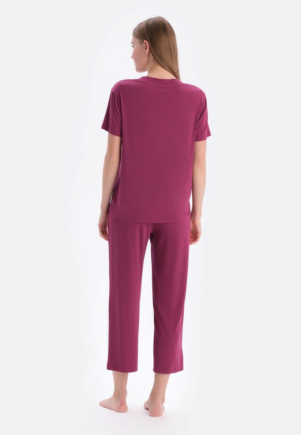 

Пижамный комплект SHORT SLEEVE V-NECK REGULAR DAGI, Бордо
