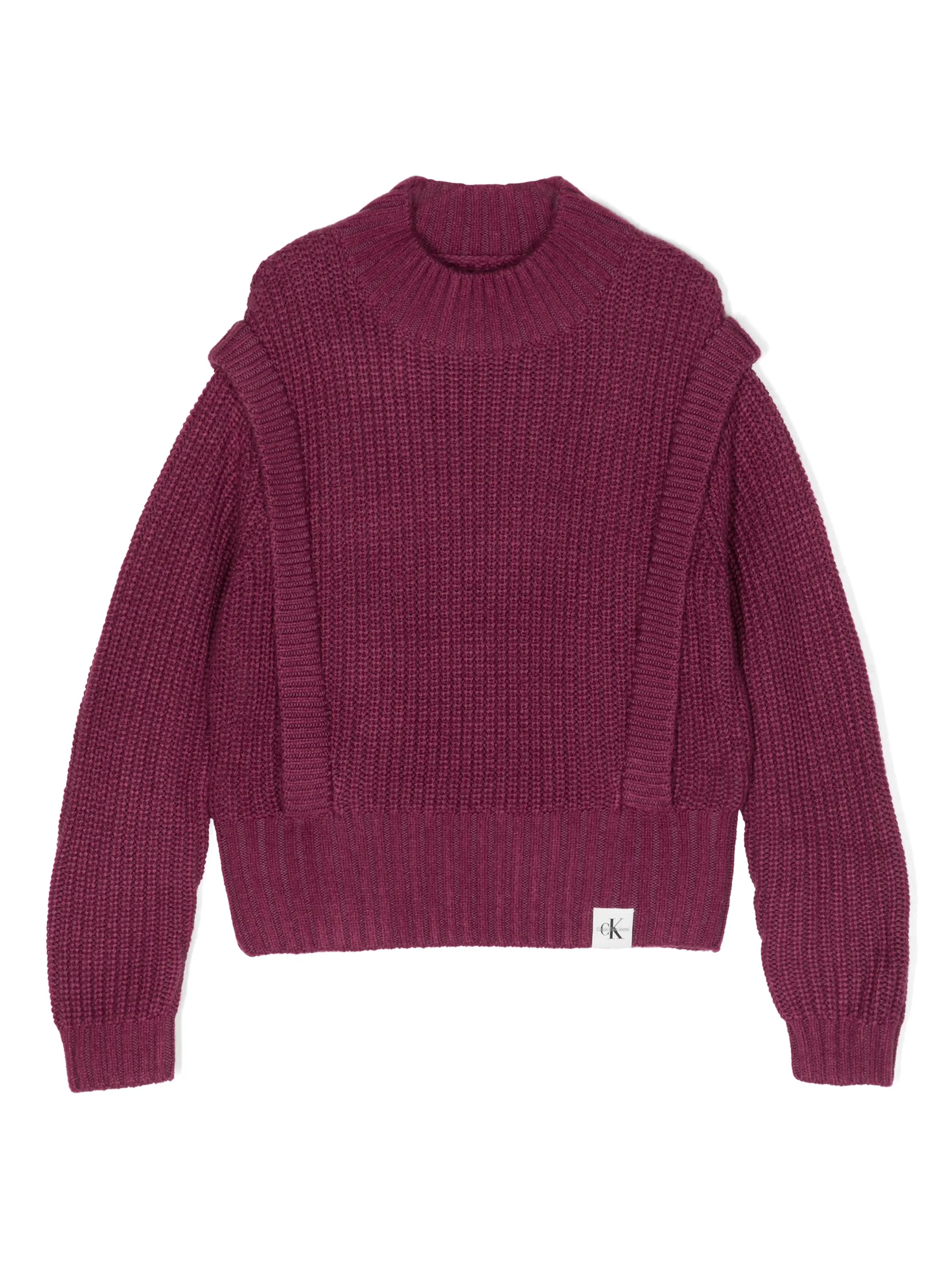 

Многослойный джемпер в рубчик Calvin Klein Kids, фиолетовый