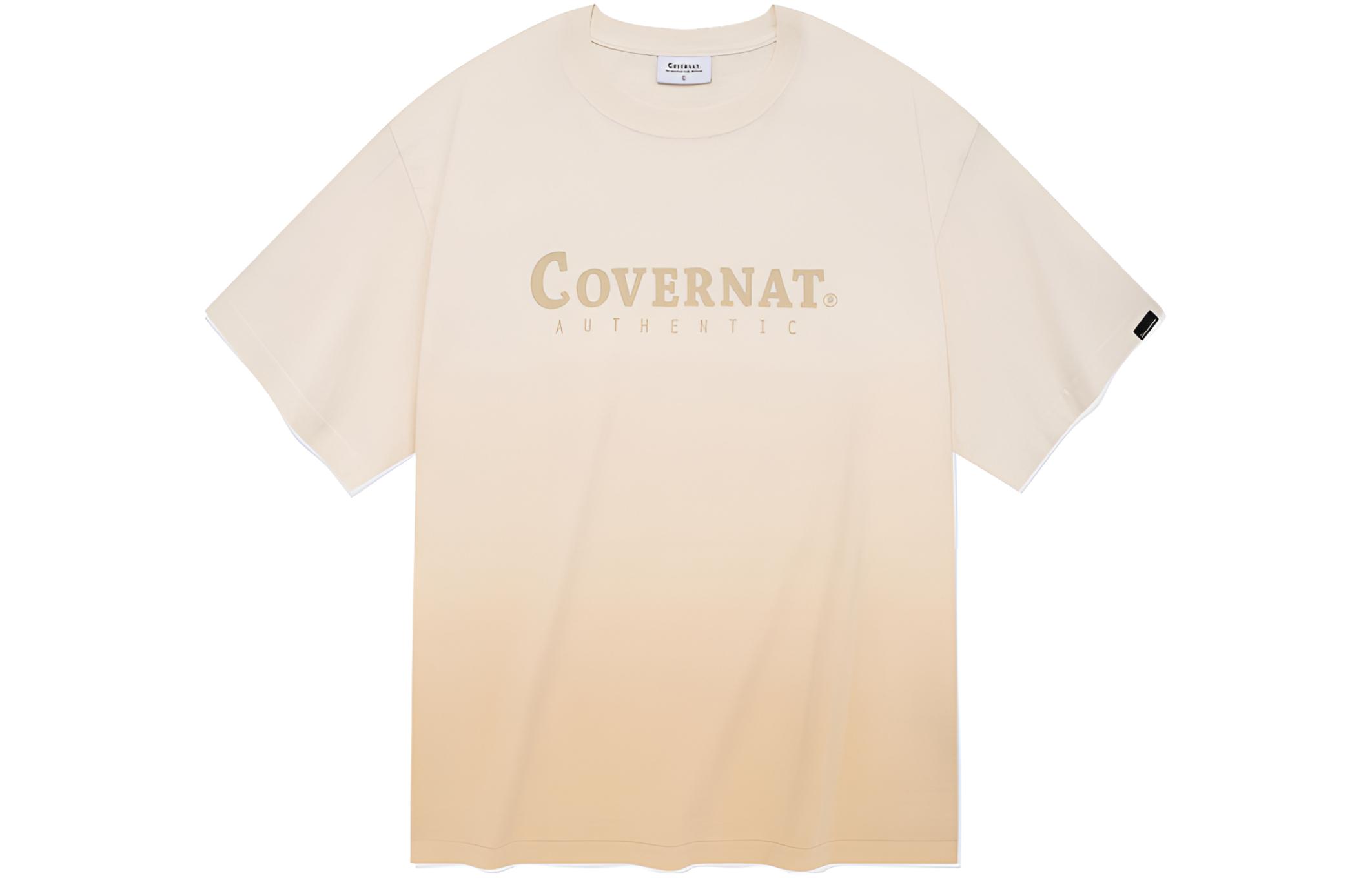 

COVERNAT Футболка унисекс бежевая, Бежевый, COVERNAT Футболка унисекс бежевая