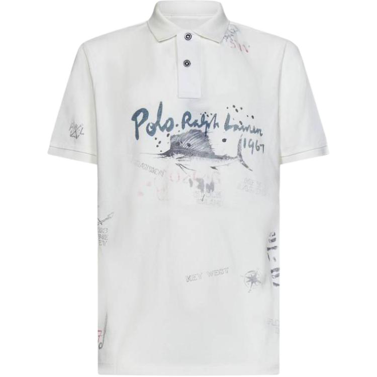 

SS23 Футболка поло мужская белая Polo Ralph Lauren