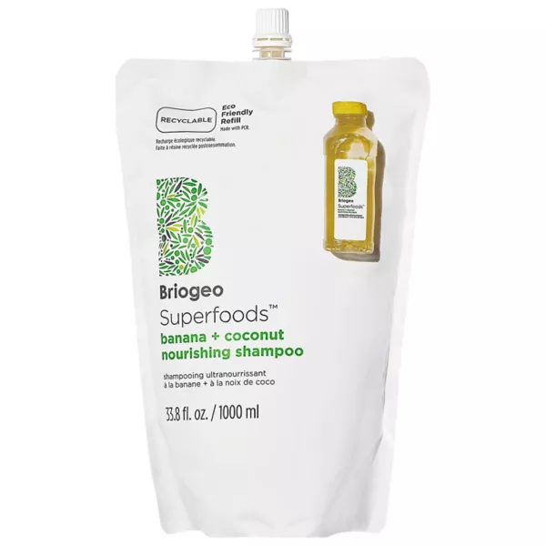 

Питательный шампунь Superfoods банан + кокос Briogeo, объем 959 мл