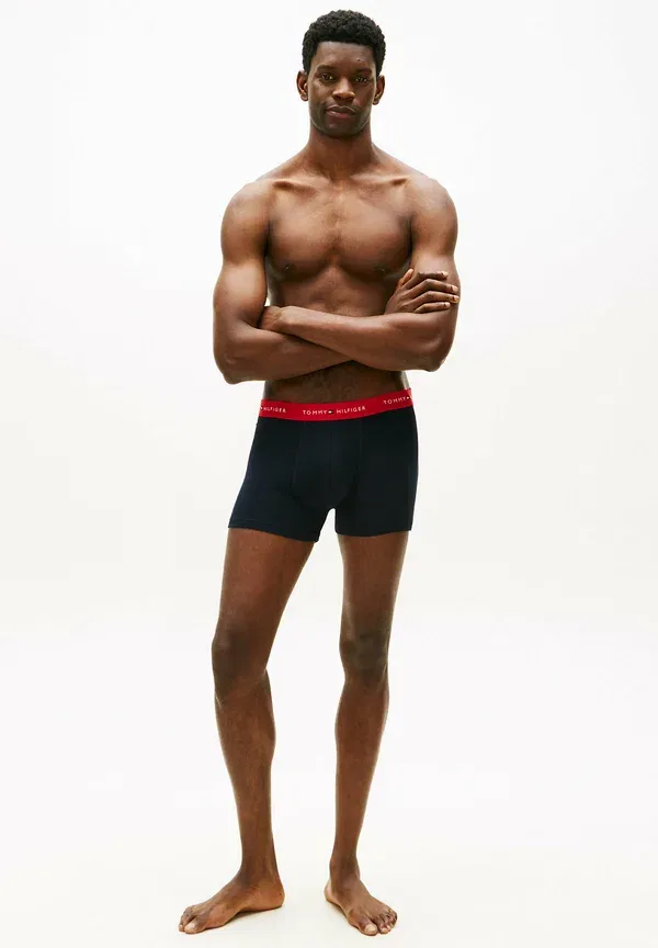 Трусы Tommy Hilfiger, 3 шт, трусы с поясом и логотипом, темно-синий/красный/белый