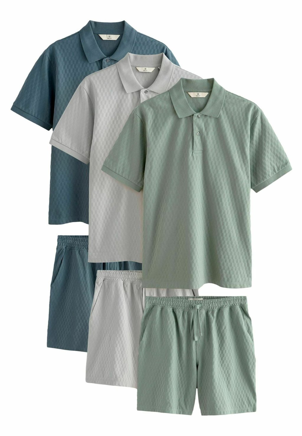 

Рубашка поло REGULAR FIT-SET 3 PACK Next, синий