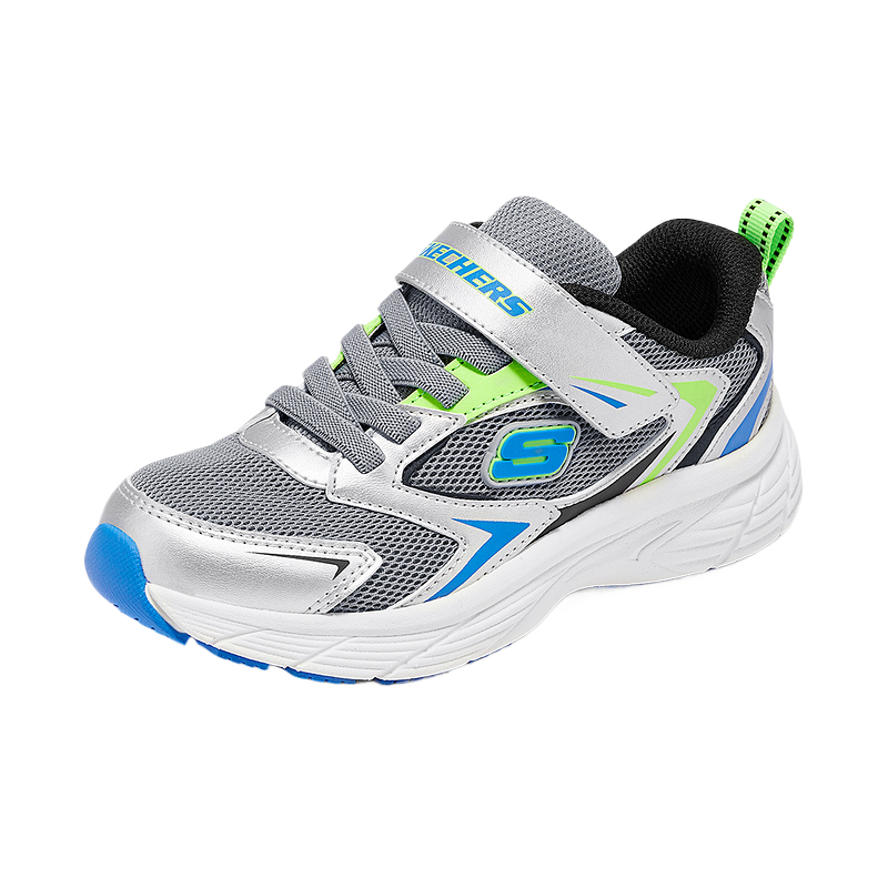 МАЛЬЧИКИ Низкие детские кроссовки для повседневной жизни Skechers Kids, серебряный — фото 3