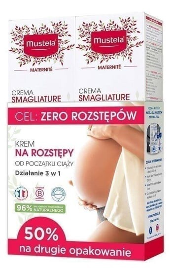 

Крем от растяжек, 2 x 250 мл Mustela Maternite duopack