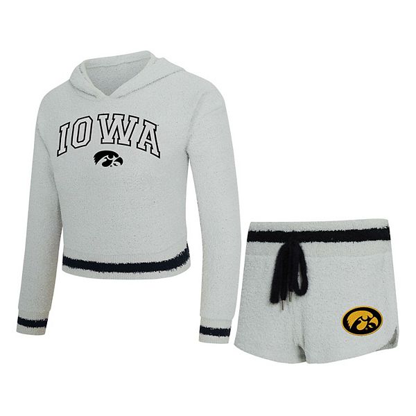 

Женский спортивный сет concepts sport gray/black iowa hawkeyes whitley с длинным рукавом и шортами Unbranded