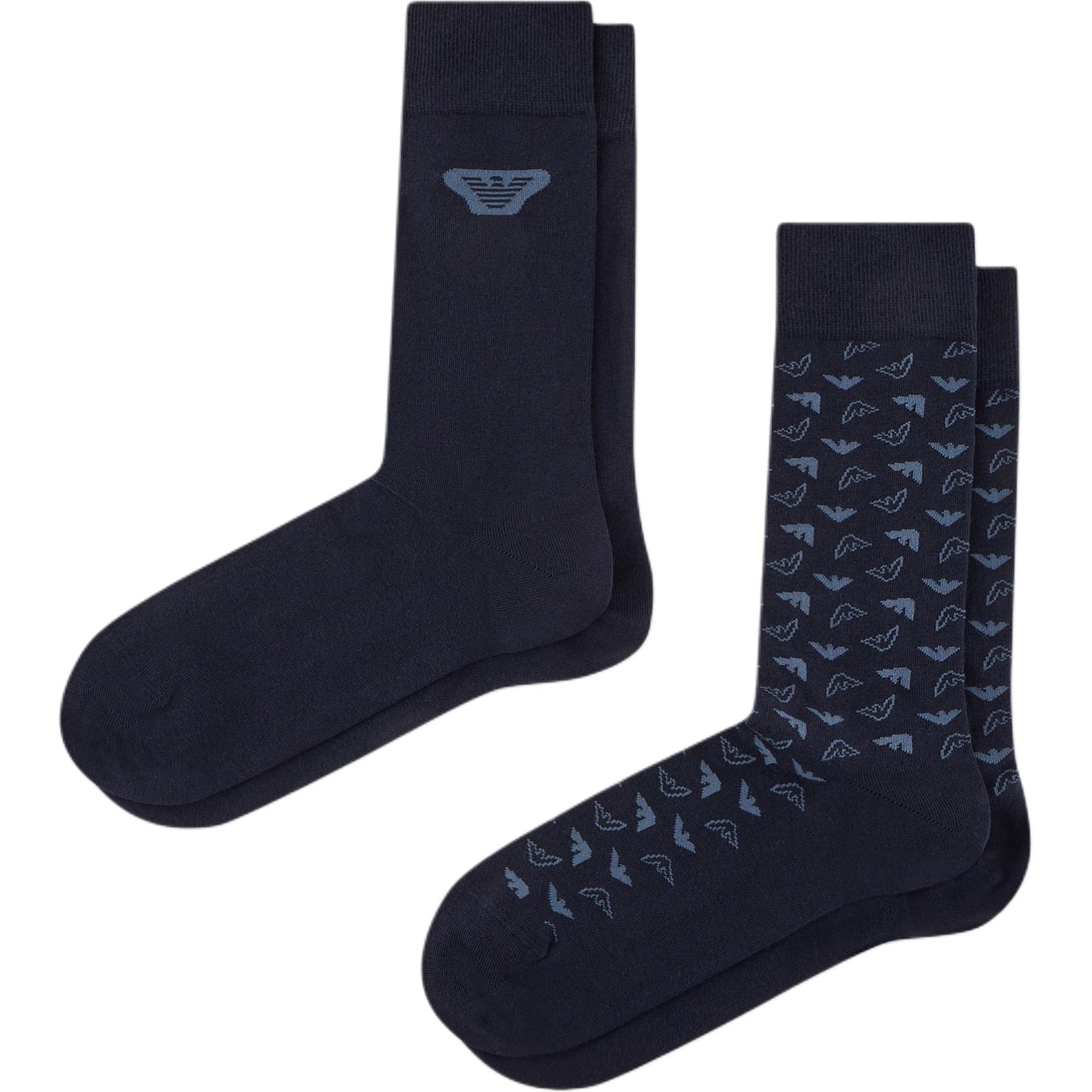 

Emporio Armani Мужские носки средней высоты, комплект из 2 пар, темно-синие