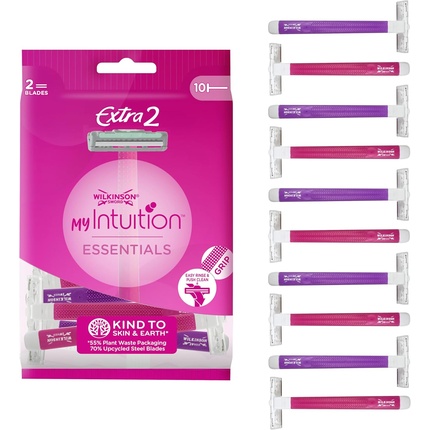 

Extra 2 Beauty Одноразовые бритвы для женщин - Упаковка из 10 шт Wilkinson Sword