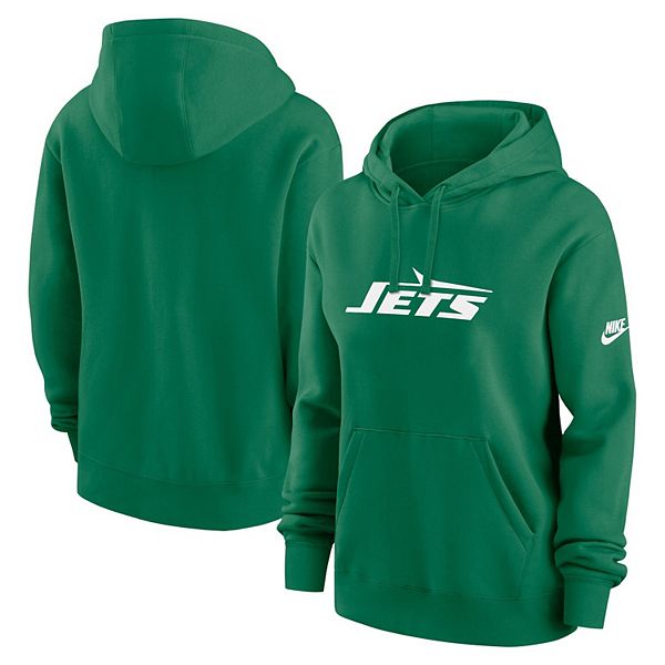 Женская зеленая толстовка с капюшоном New York Jets Club Fleece Nike — фото 2