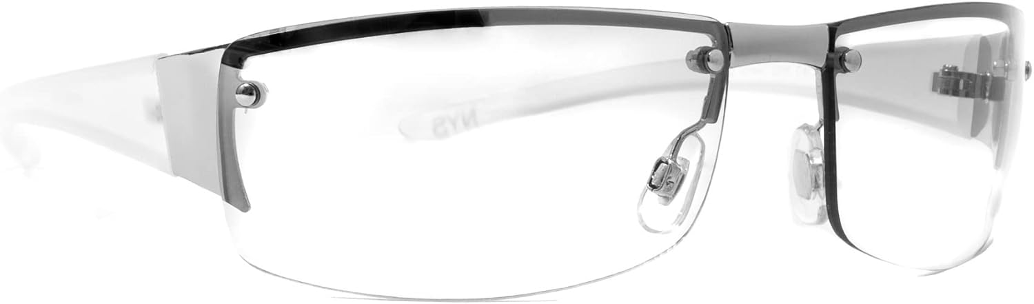 

Спортивные солнцезащитные очки NYS Collection King Street для женщин и мужчин, легкие, облегающие, со 100% защитой от УФ-излучения, Frosted and Silver Frame/Clear Gradient Lens