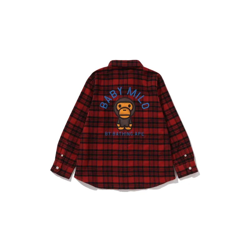 Рубашка FW25 для детей 3-7 лет A BATHING APE, Red RDX — фото 3