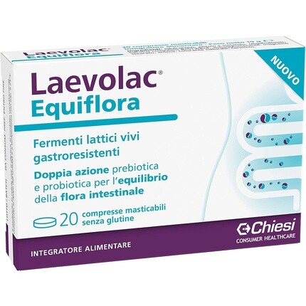 

Молочнокислые ферменты Chiesi Farmaceutici Laevolac Equiflora, 20 таблеток