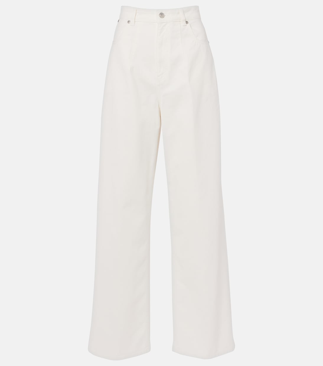 

Джинсы с высокой посадкой и широкими штанинами Victoria Beckham, Washed White