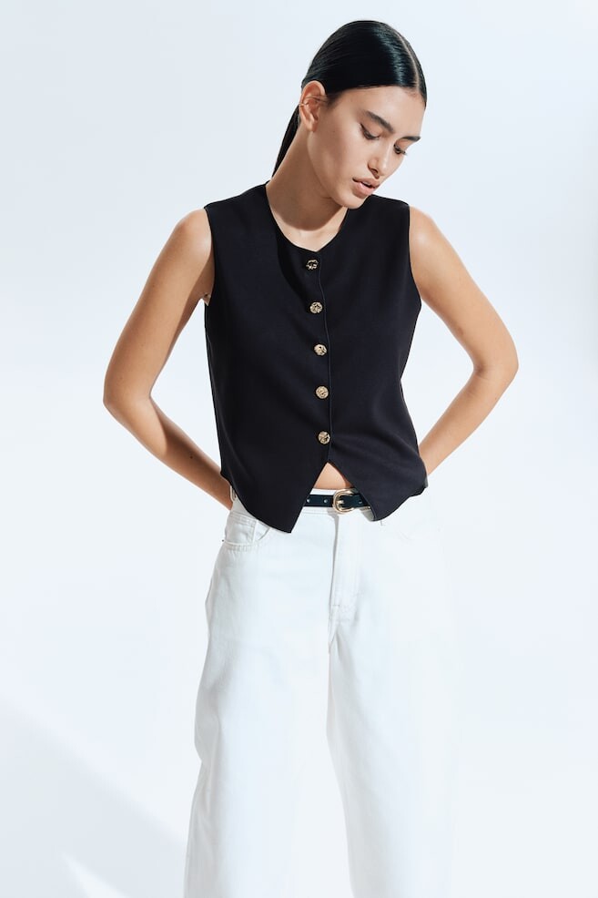 

Жилет из джерси H&M, черный