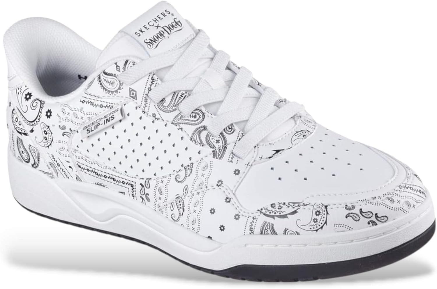 Мужские кроссовки Skechers Koopa-Court Paisley, белый/черный — фото 4