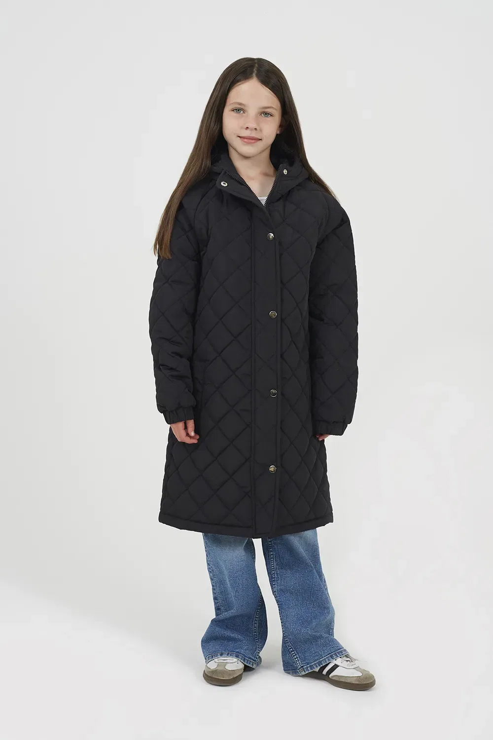 Куртка Diamond Quilted Longline Hooded Jacket Brave Soul, черный — фото 3