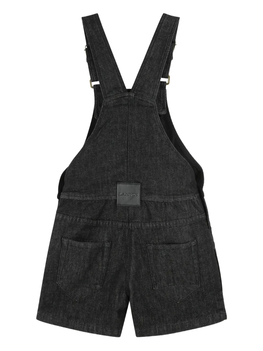 Короткий джинсовый комбинезон Lanvin Enfant, черный — фото 2