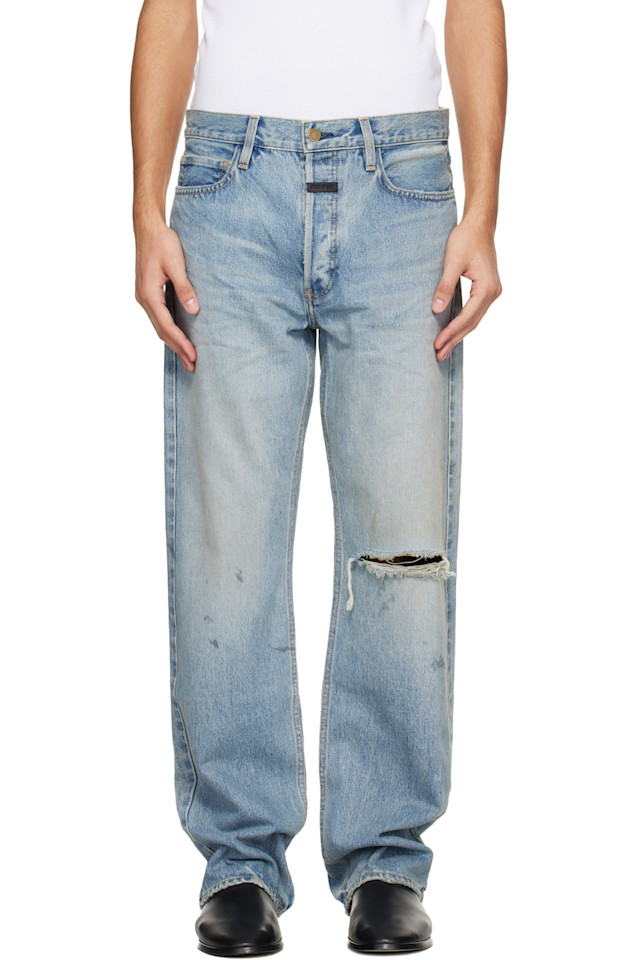 

Fear Of God Синие прямые джинсы с пятью карманами