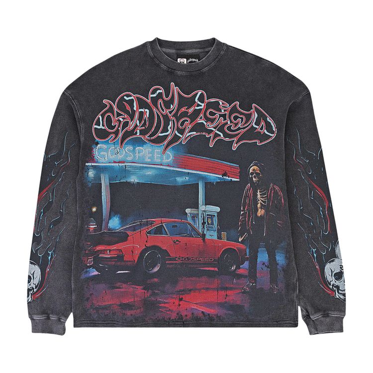 

Футболка Godspeed Pit Stop Thermal Long-Sleeve T-Shirt 'Grey Wash', серый