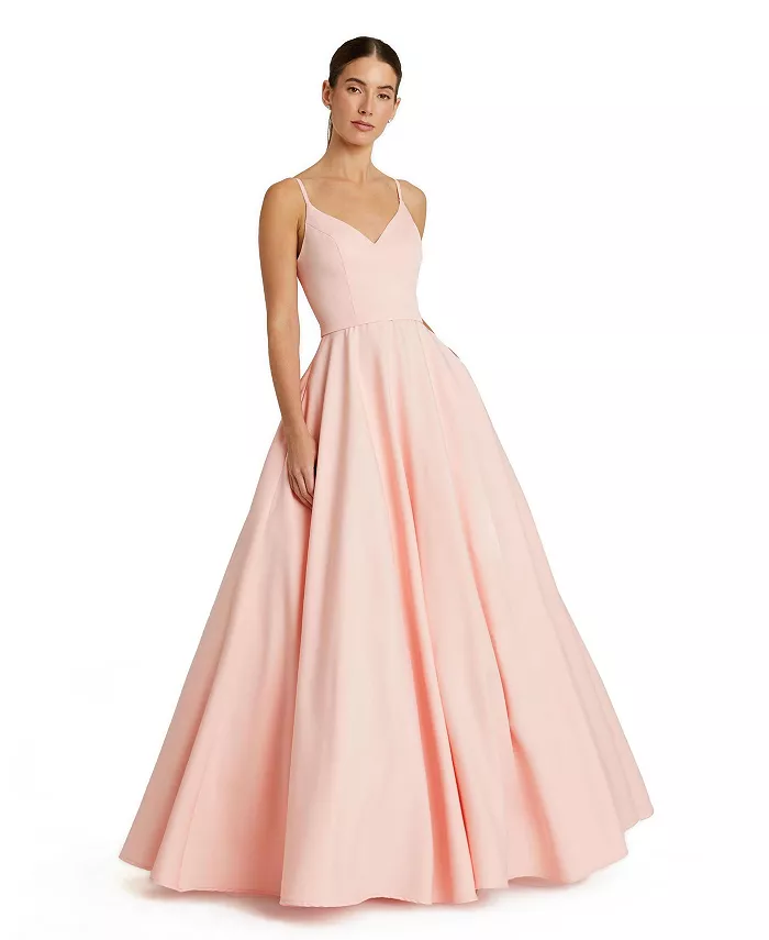 

Женское бальное платье Ieena Classic с V-образным вырезом и силуэтом А-силуэта Mac Duggal, розовый