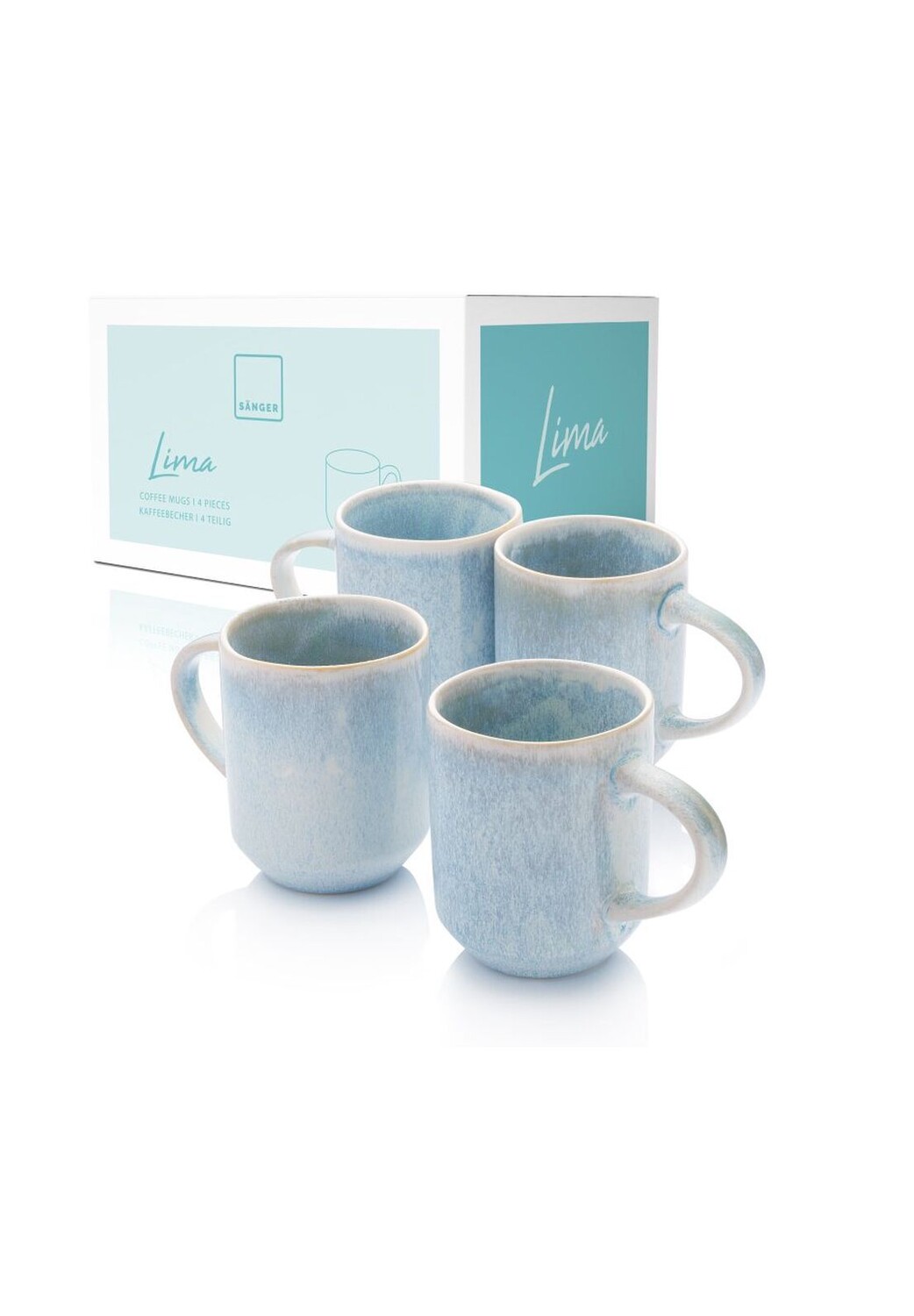 

Набор глиняной посуды Лима Sänger, blau, türkis - kaffeebecher set lima 4 teilig