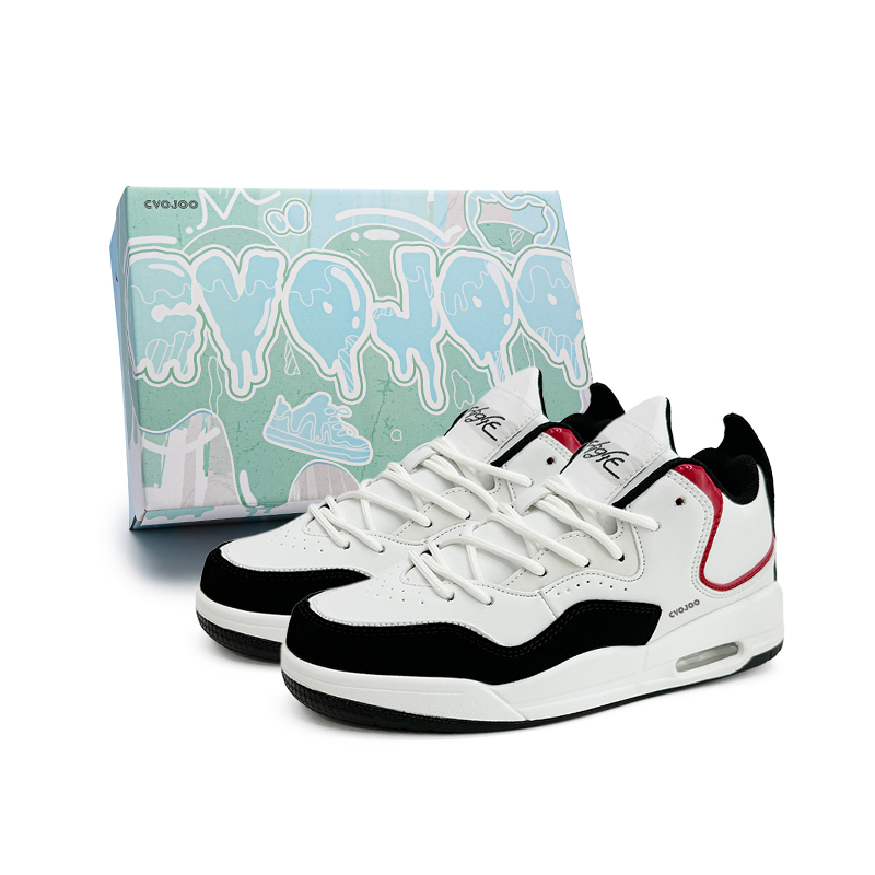 

CVOJOO Высокие скейтерские кроссовки для увеличения роста унисекс бело-красные, цвет White Red