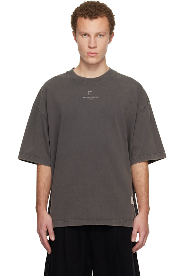 

Wooyoungmi Серая окрашенная футболка свободного кроя