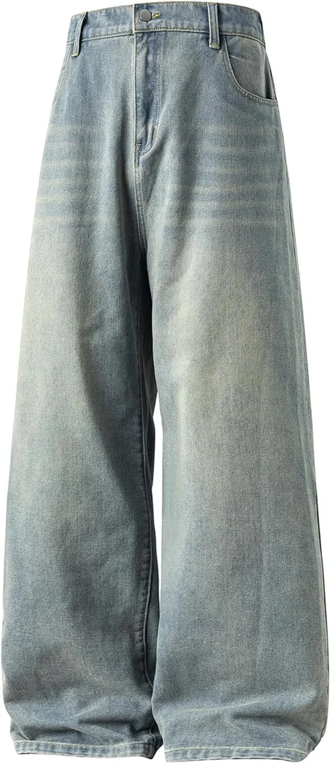 Джинсы свободные Y2k, Light Blue — фото 4