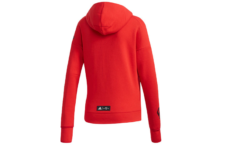 Куртка adidas Casual Sports Zipper Hooded Jacket Red, красный — фото 2