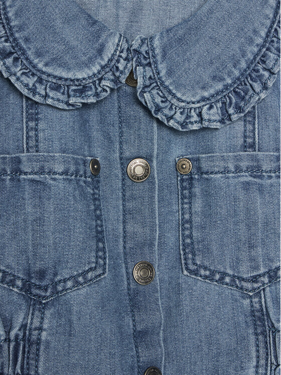 Джинсовое платье стандартный крой 41DWGV029 United Colors Of Benetton, синий — фото 3