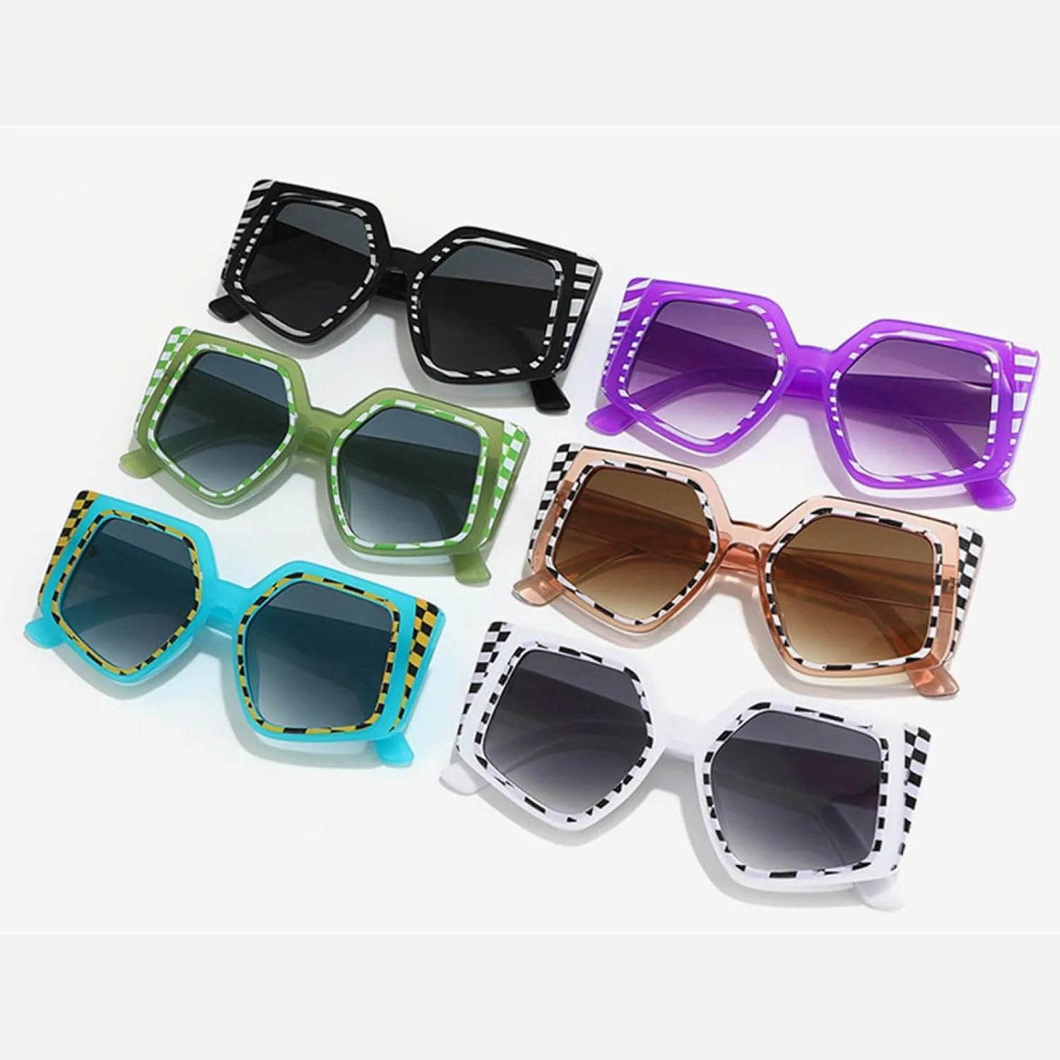 

Женские солнцезащитные очки с градиентными линзами, классические, нестандартной формы, спортивные, винтажные, с защитой от УФ-излучения UV400 VFDHN, White-gray