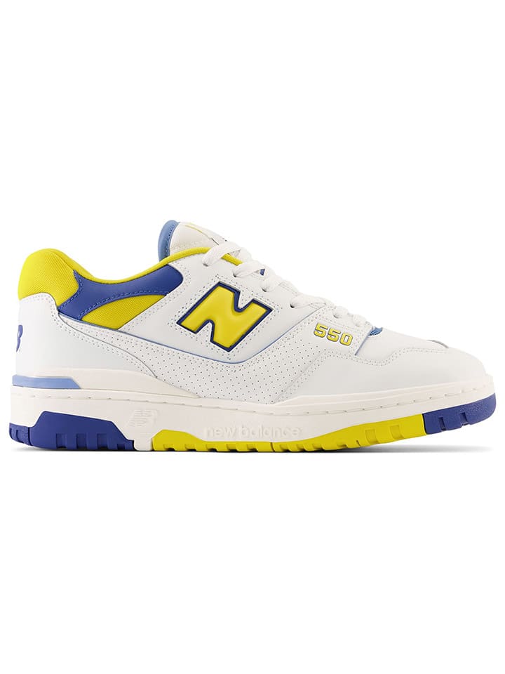 Кроссовки на шнуровке 550 New Balance, цвет weiß/gelb — фото 2