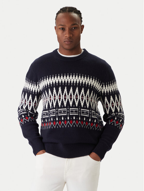 

Свитер regular fit Fairisle MW0MW40844 Tommy Hilfiger, синий