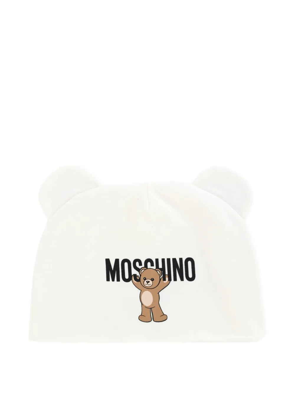 

Шапка бини с принтом Moschino Kids, нейтральный