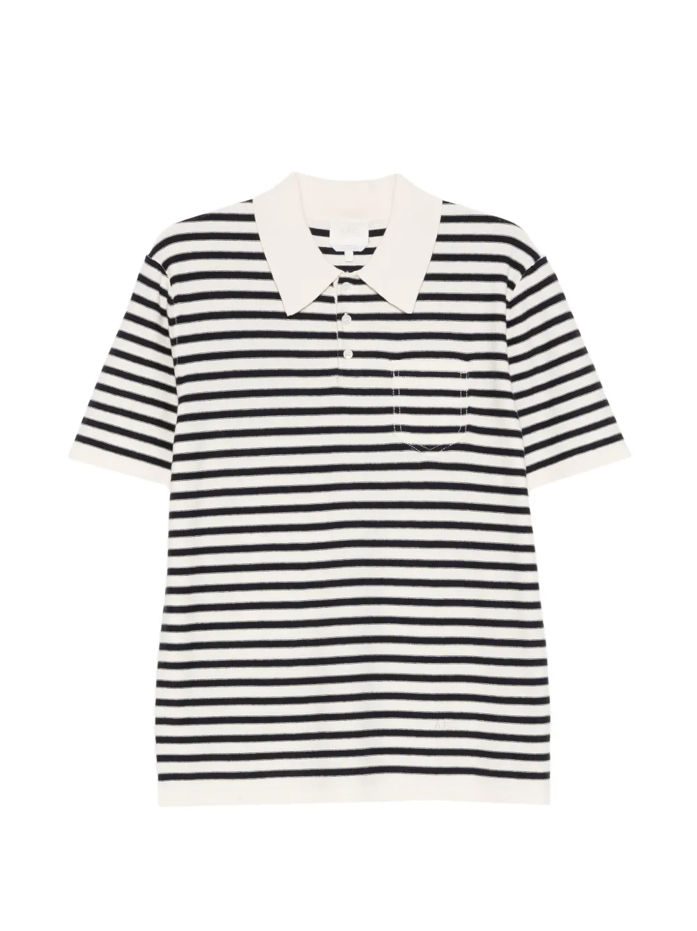 

Поло в полоску с карманом A.P.C., бежевый