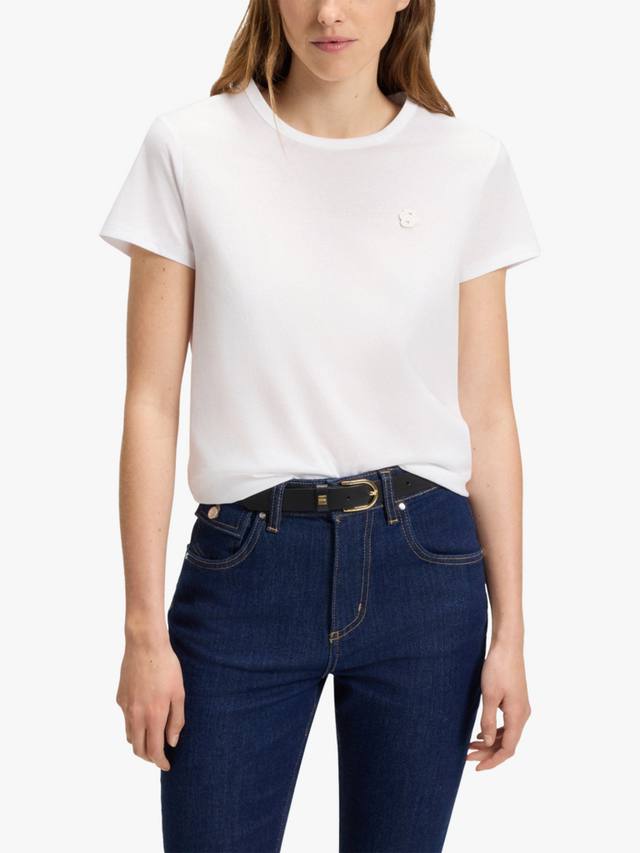 

Футболка Events Cotton Slim Fit с круглым вырезом HUGO BOSS, White