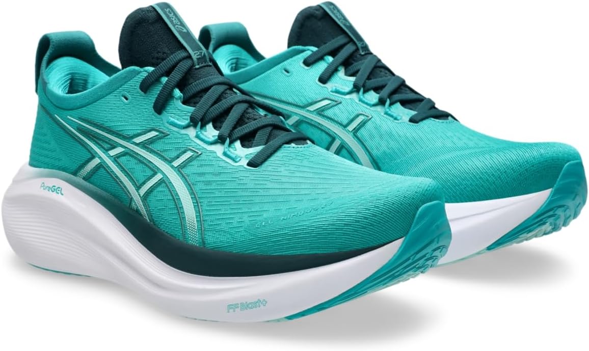 Мужские беговые кроссовки ASICS Gel-Nimbus 27, зеленый — фото 2