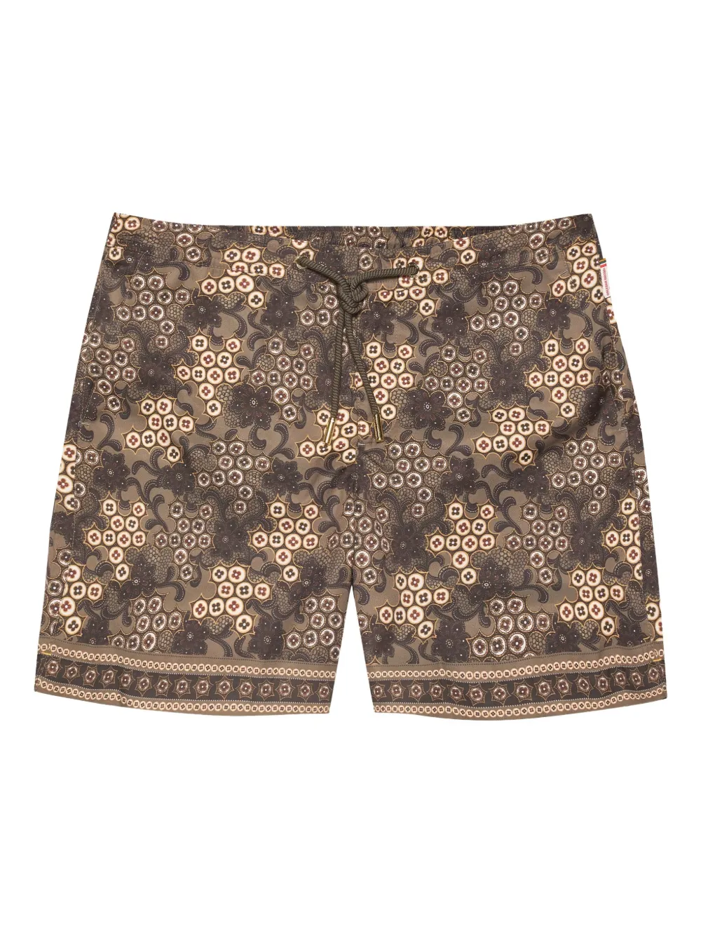 

Плавки-шорты с принтом пейсли и завязками на резинке Orlebar Brown, коричневый