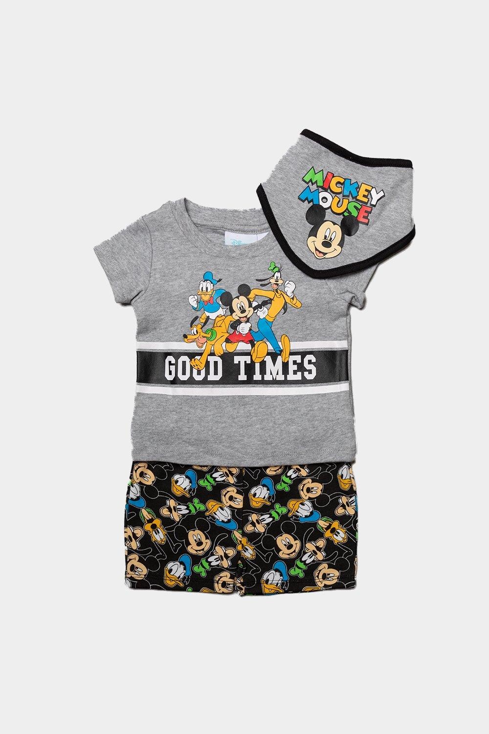 

Костюм из трех предметов с Микки Маусом «Good Times» Disney Baby, серый