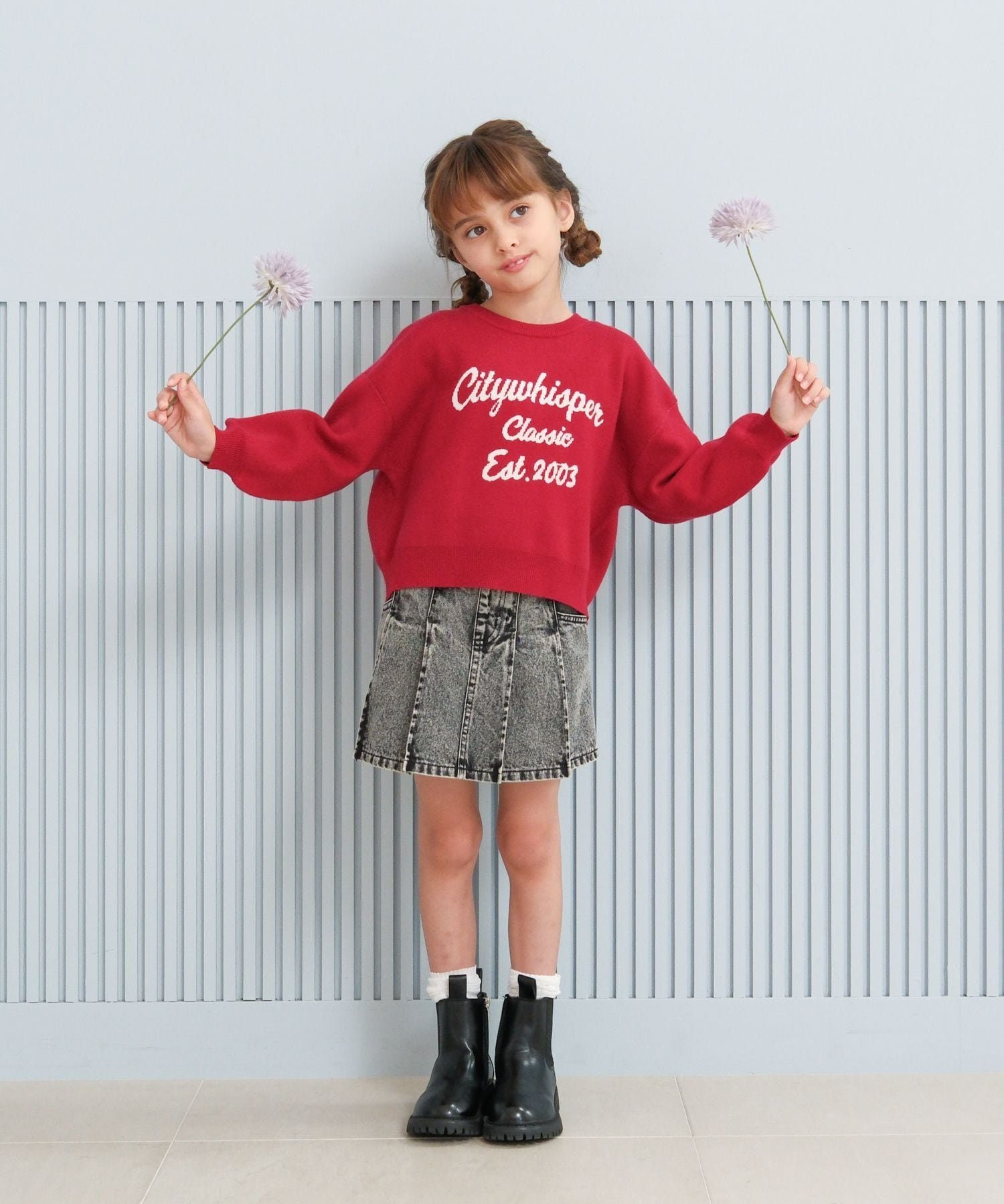 Вязаный пуловер Melty Assorted / Доступен в размерах 100-120 см / 595587 GLOBAL WORK, Red (logo) 35