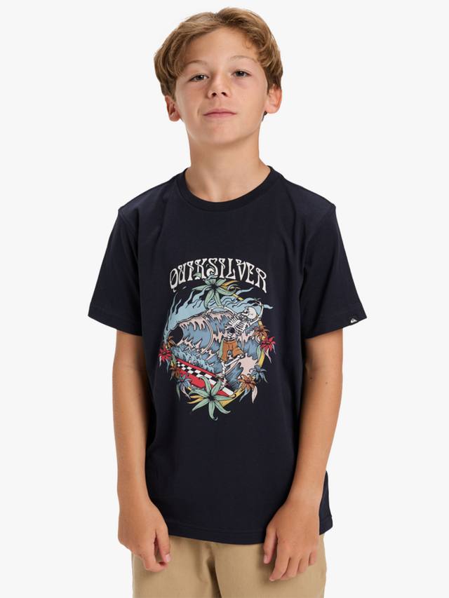 

Детская футболка с принтом Desert Waves Quiksilver, Dark Navy