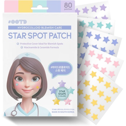 

Пластырь Star Spot Acne Patch для лица 80 штук Ootd