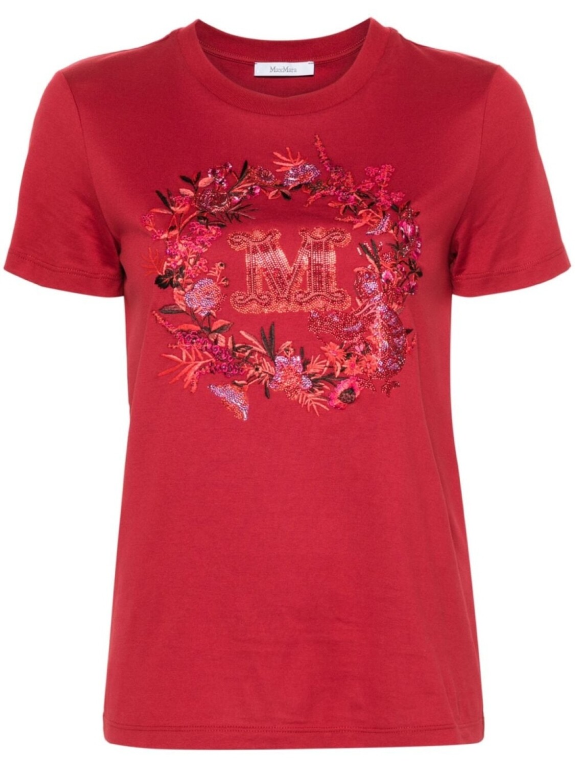 

Футболка с кристаллами Max Mara, красный