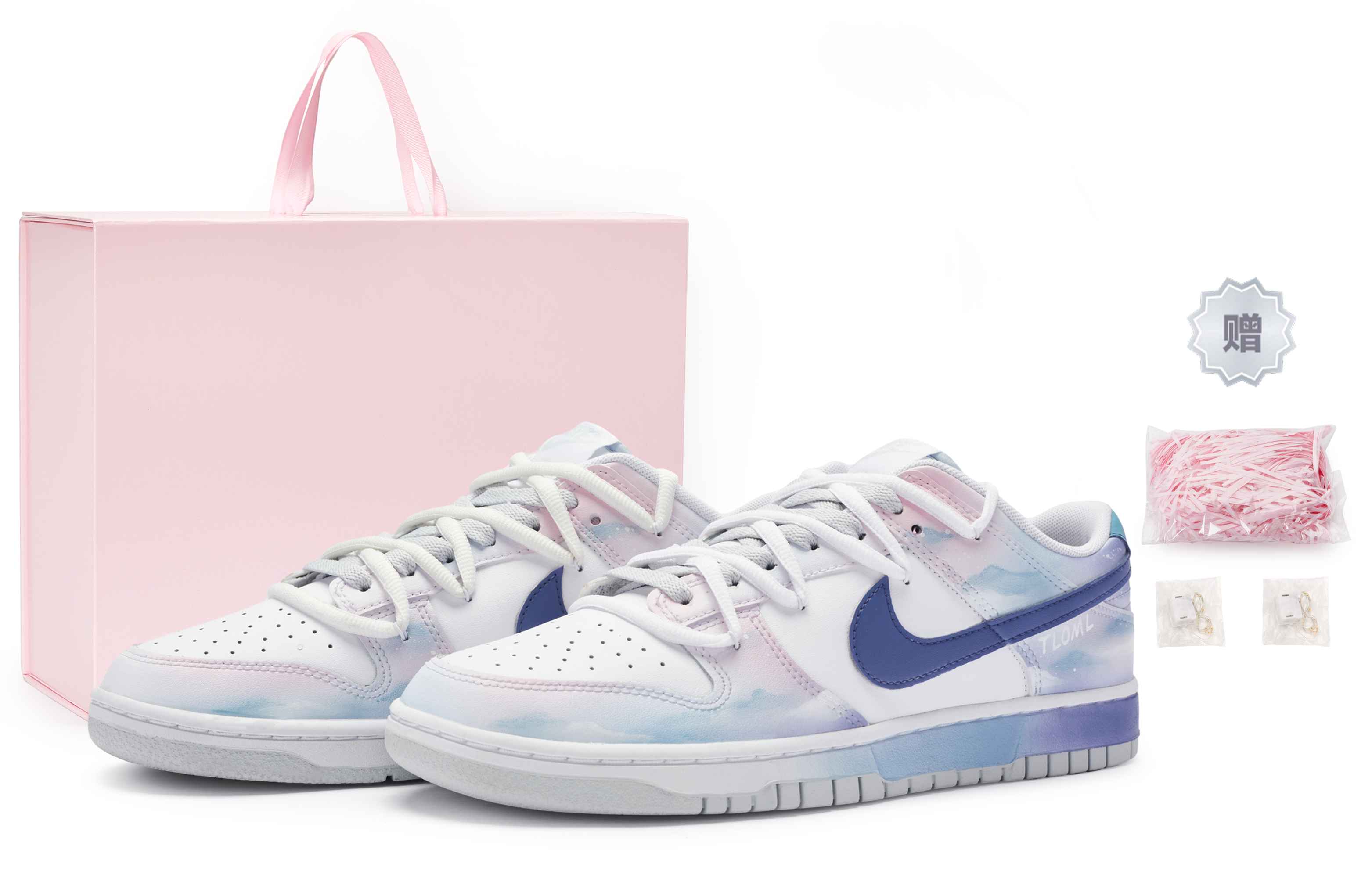 

Мужские кроссовки для скейтбординга Nike Dunk, Blue-white-green-pink