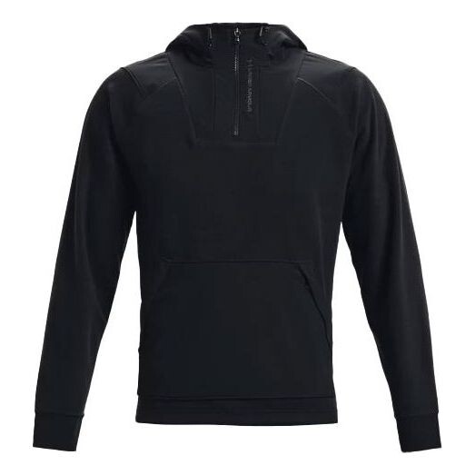 

Толстовка rush fleece long sleeve hoodie 'black' Under Armour, черный