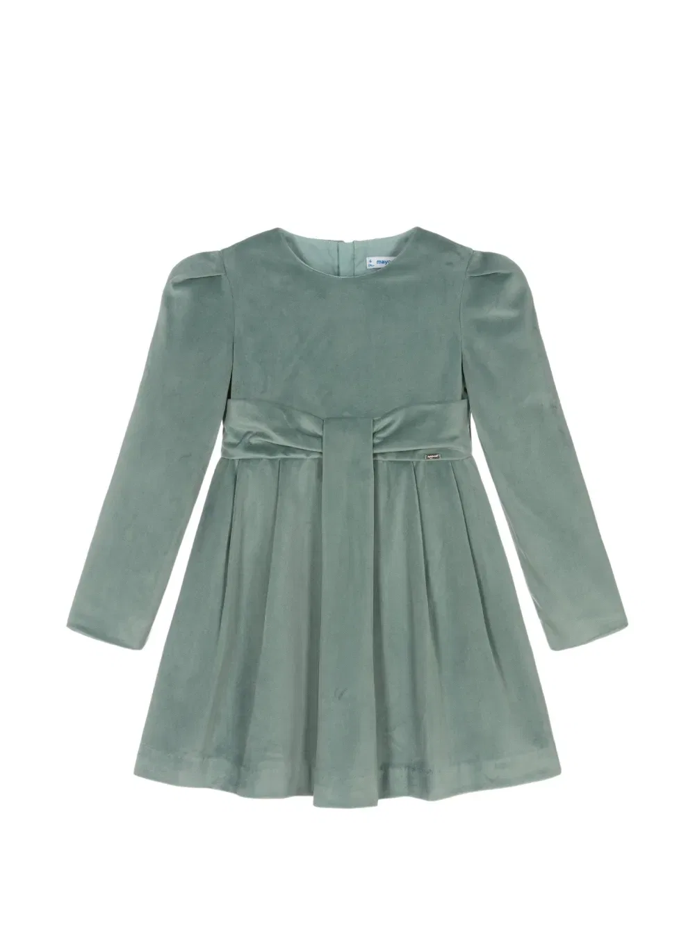 Короткое платье с бантом Max Mara Kids, зеленый