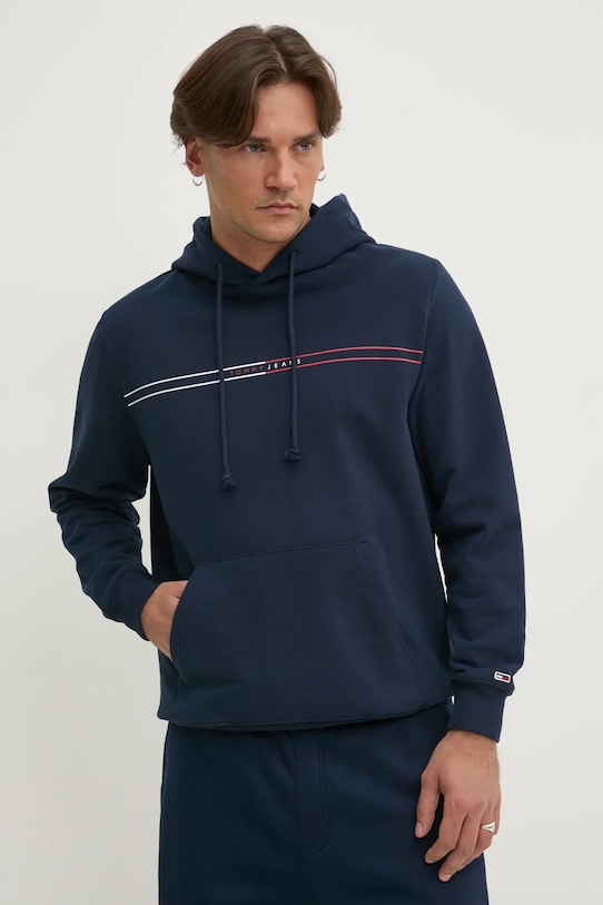 

Хлопковая толстовка Tommy Jeans, темно-синий